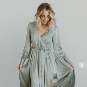 Baltic Born | Jenna Sage Satin Dress